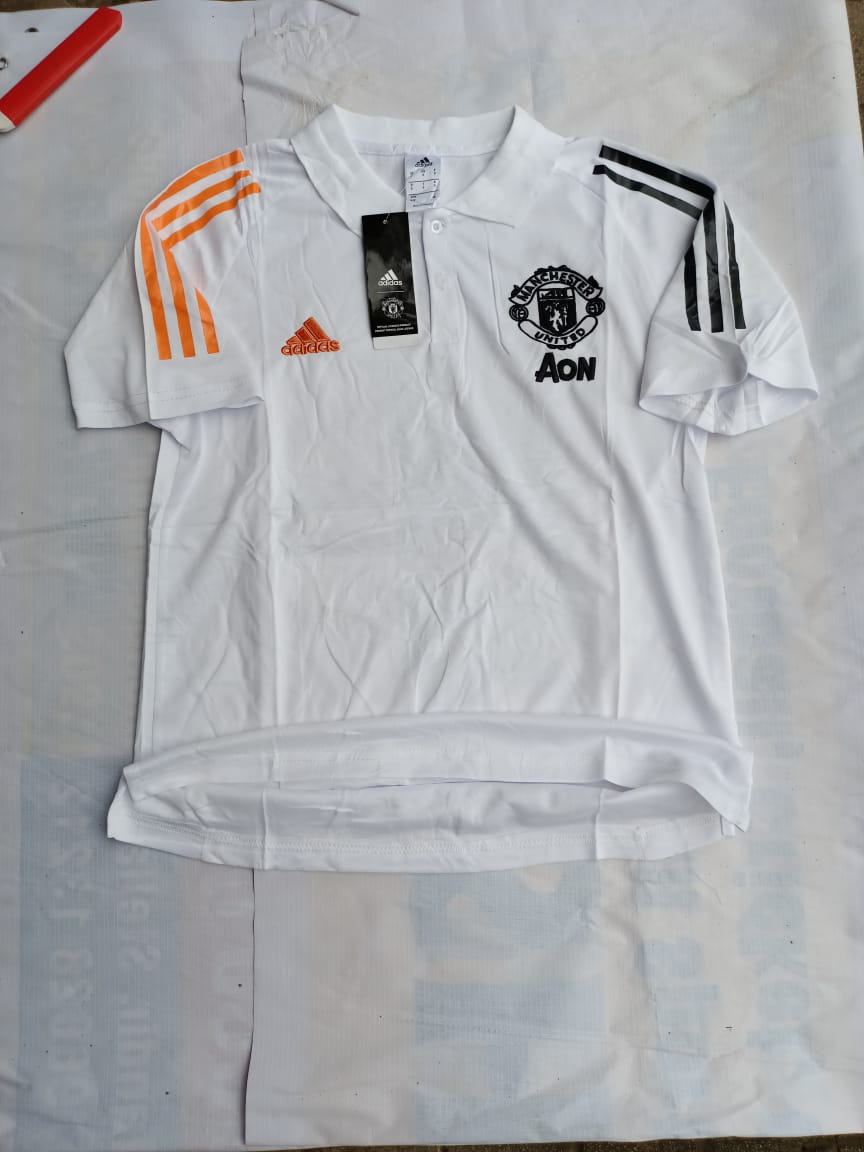 Manchester United White Polo T-Shirt – The Venu Sports Shop