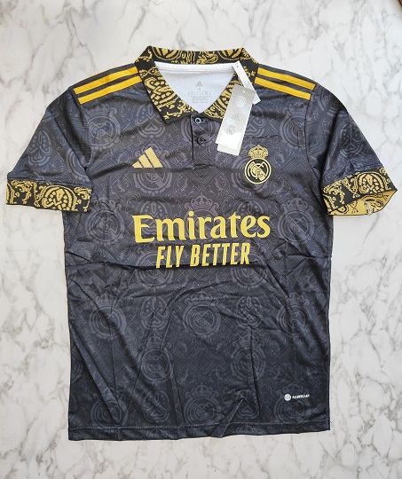 Real Madrid Black Special Dragon Football Jersey 23/24 Master copy Only ...