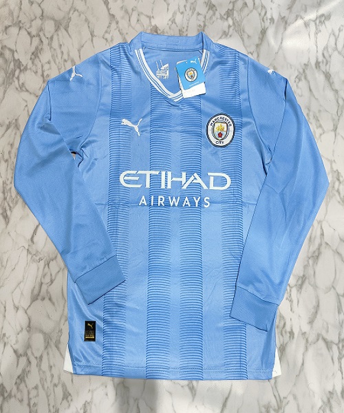 Manchester City home full sleeves set football jersey Venu