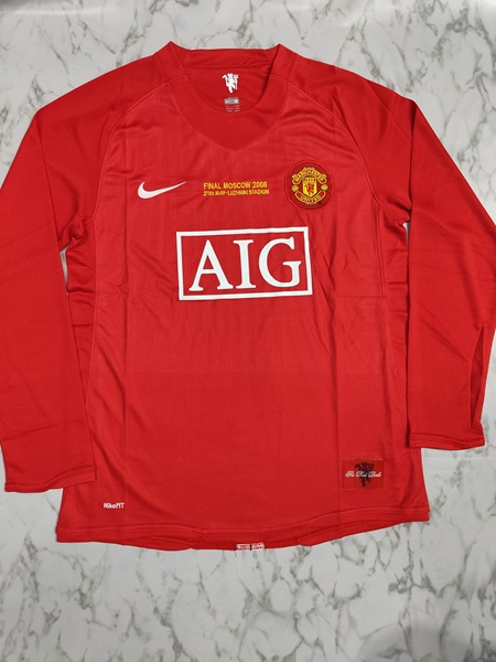 Manchester United home AIG full sleeves master football jersey Venu