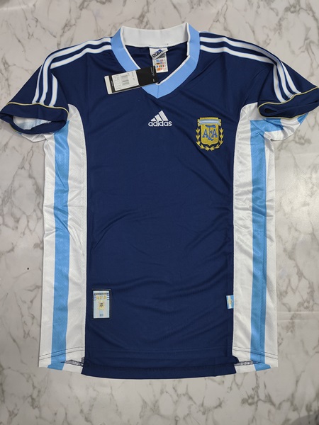 Argentina away retro master football jersey Venu