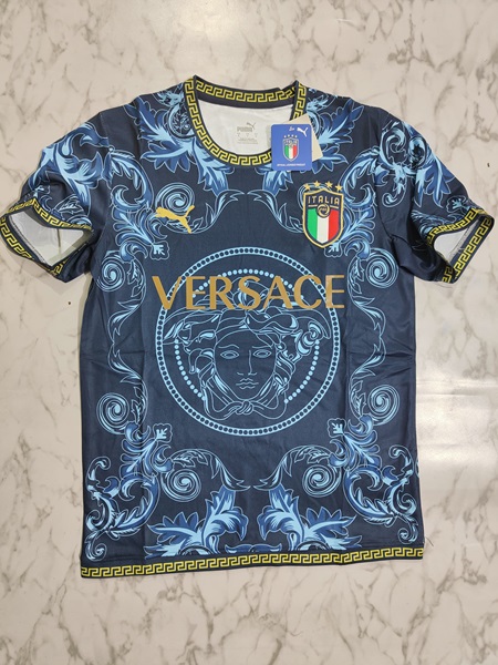 Italy blue versace master football jersey Venu