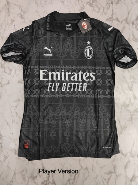 Ac Milan black fourth kit player football jersey Venu