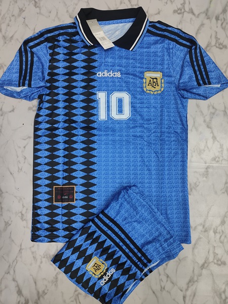 Argentina away retro set football jersey Venu
