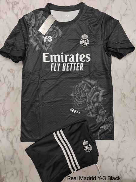 Real Madrid Y3 black set football jersey Venu