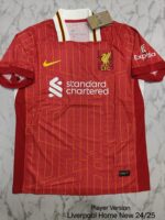 Liverpool home player football jersey Venu