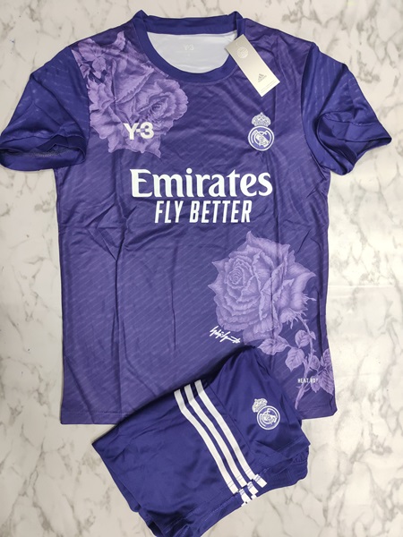 Real Madrid Y3 purple set football jersey Venu