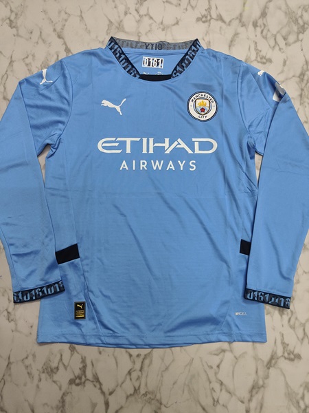 Manchester City home full sleeves master football jersey Venu