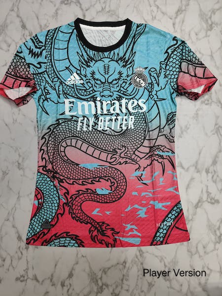 Real Madrid rainbow dragon player football jersey Venu