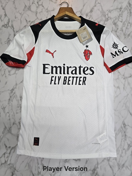 Ac milan away player football jersey Venu