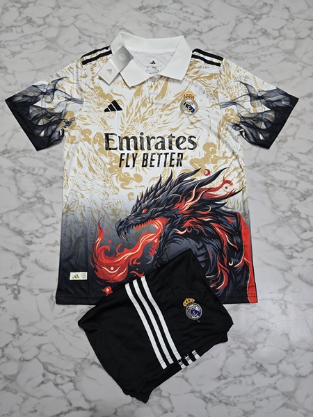 Real madrid fire dragon set football jersey Venu