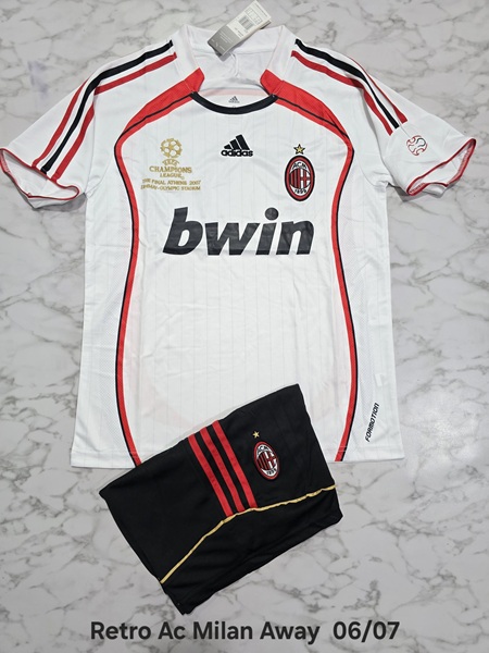 Ac milan away retro set football jersey Venu