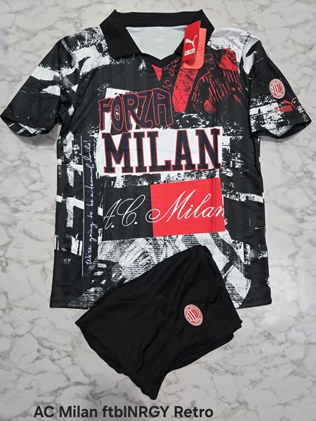 Ac milan retro set football jersey Venu