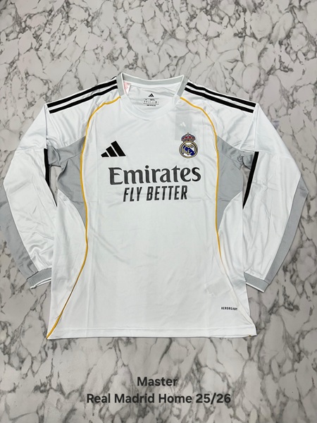 Real madrid home full sleeves master football jersey Venu