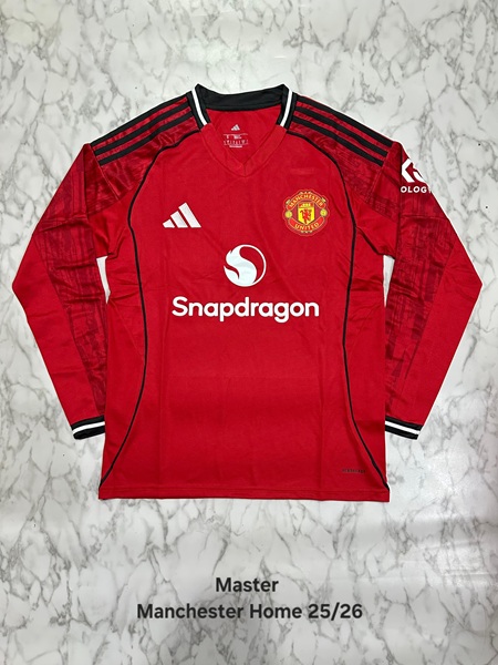 Manchester united home full sleeves master football jersey Venu