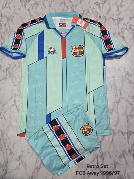 Fc barcelona away retro set football jersey Venu