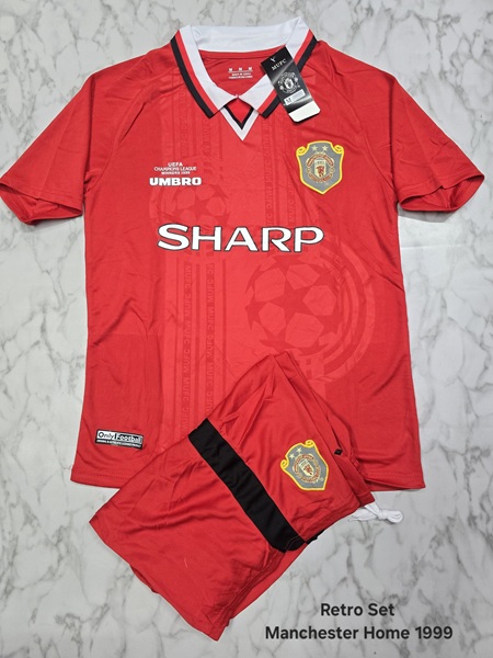 Manchester united home retro set football jersey Venu