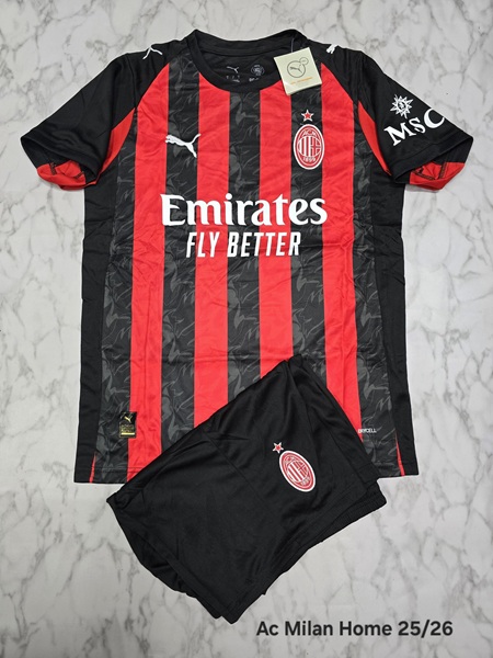 Ac milan home set football jersey Venu