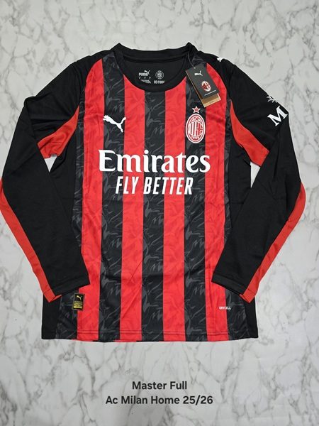 Ac milan home full sleeves master football jersey Venu